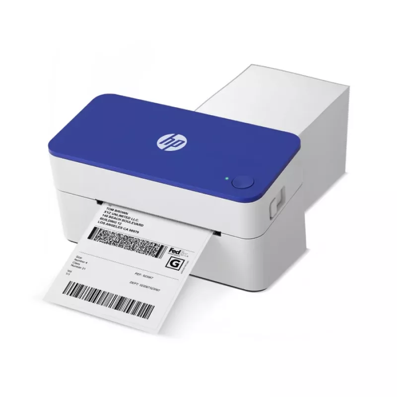 Impresora de etiquetas térmica directa HP HPKE100 203 x 203 DPI 127 mm/s con cable USB blanco/azul
