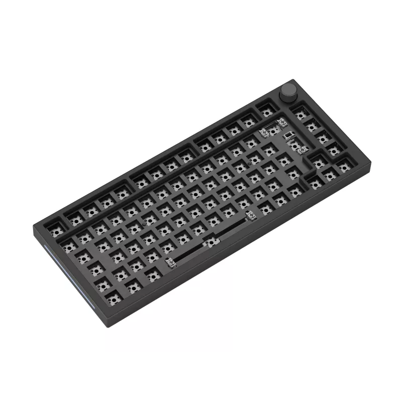 Barebone de teclado GLORIOUS GMMK Pro — carcasa de aluminio 75%, negro, 332×135×32 mm, 1,5 kg