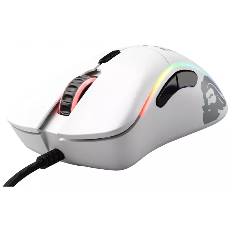 Glorious Gaming Glorious Model D Minus - blanco mate, diestro, óptico, USB Type-A, 3200 DPI, 1 ms, blanco