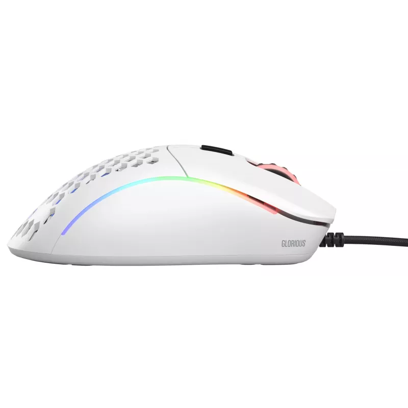 Glorious Gaming Glorious Model D Minus - blanco mate, diestro, óptico, USB Type-A, 3200 DPI, 1 ms, blanco