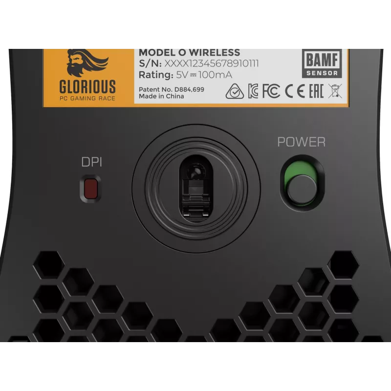 Glorious Gaming Glorious Model O Wireless - negro mate, diestro, óptico, RF inalámbrico, 19000 DPI, 1 ms, negro