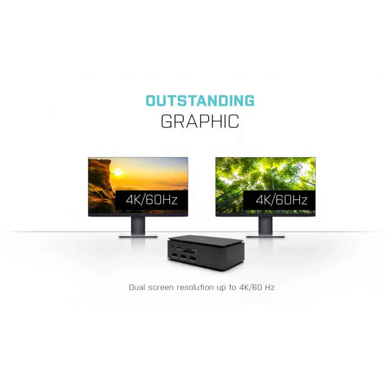 i-tec Metal USB4 estación de acoplamiento Dual 4K HDMI DP con Power Delivery 80 W + cargador universal 100 W