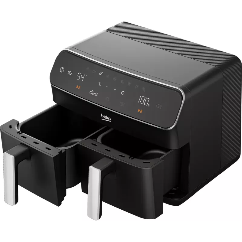 Freidora de aire Beko FRL5388B ExpertFry 8,5 L 2400 W negra con control táctil