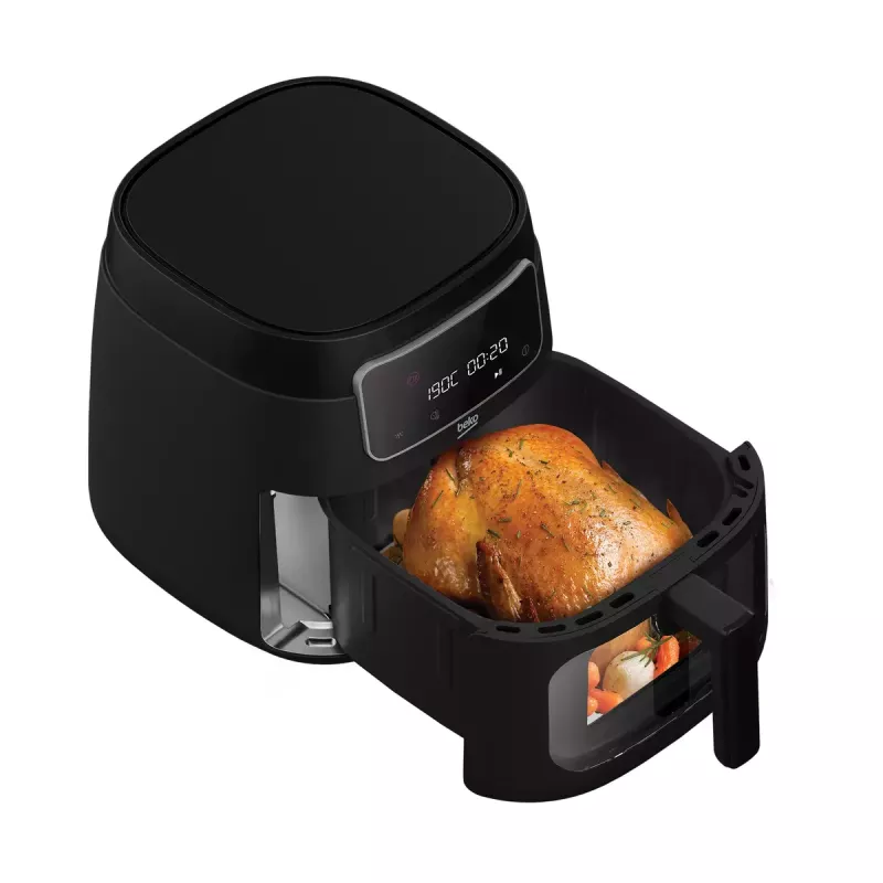 Freidora de aire BEKO FRL3374B 7,6 l 1750 W negra con control táctil, 9 programas, 35–200 °C