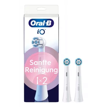 Cabezales de cepillo para cepillo de dientes eléctrico Oral-B iO Gentle Cleaning blanco, pack de 2