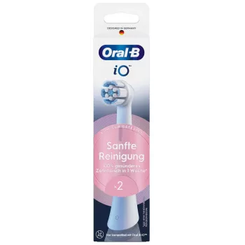 Cabezales de cepillo para cepillo de dientes eléctrico Oral-B iO Gentle Cleaning blanco, pack de 2