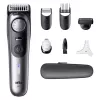Recortadora de barba BRAUN BeardTrimmer 9 80789785, 20 niveles de longitud, 0,5–20 mm, funcionamiento con red/batería, húmedo y seco, gris