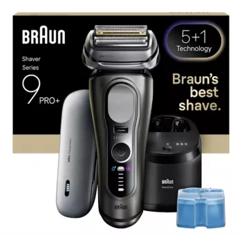 Afeitadora de láminas Braun Series 9 Pro+ 9675cc gris plata acero inoxidable