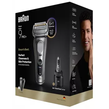 Afeitadora de láminas Braun Series 9 Pro+ 9675cc gris plata acero inoxidable