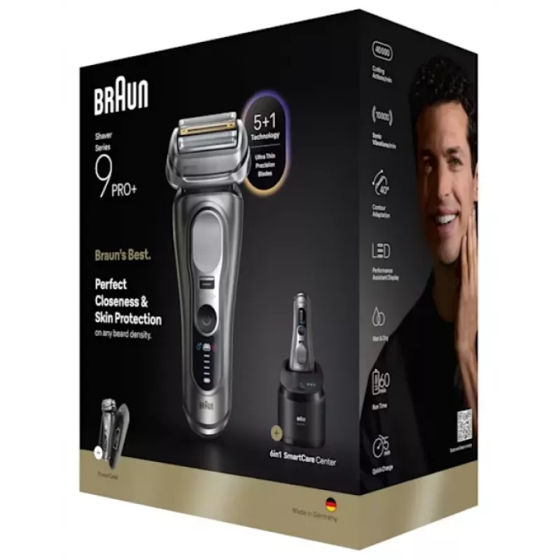 Afeitadora de láminas Braun Series 9 Pro+ 9675cc gris plata acero inoxidable