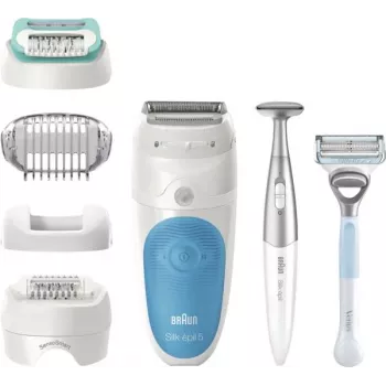 Braun Silk-épil 5 810 + Gillette Venus recortadora 28 pinzas azul, blanco