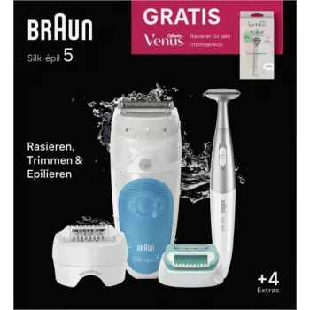 Braun Silk-épil 5 810 + Gillette Venus recortadora 28 pinzas azul, blanco