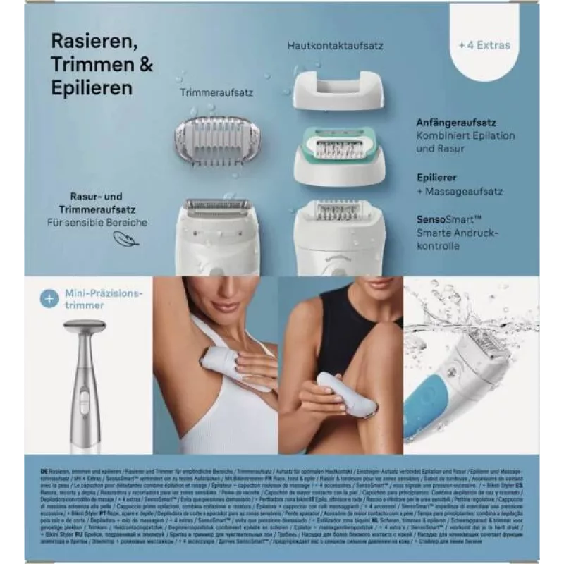 Braun Silk-épil 5 810 + Gillette Venus recortadora 28 pinzas azul, blanco