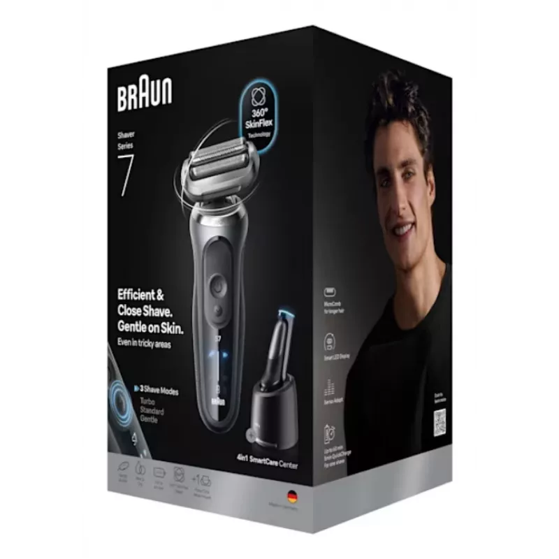 Afeitadora de láminas Braun Series 7 72-C7200CC negro acero inoxidable litio-ion
