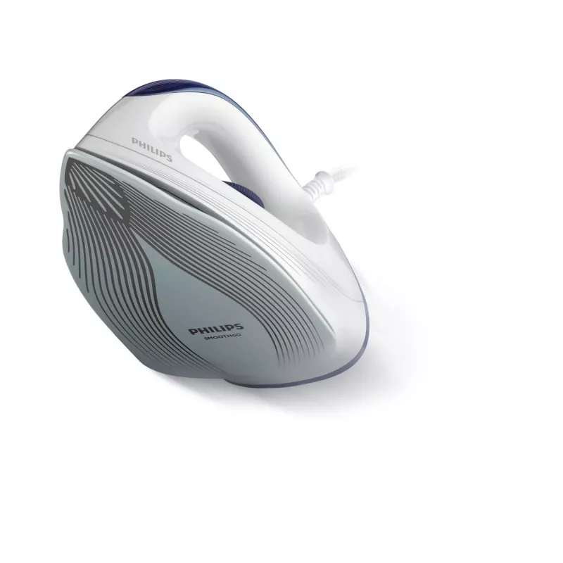 Philips GC160/02 plancha en seco, plancha en seco, suela DynaGlide, 1,8 m, blanco, 1200 W