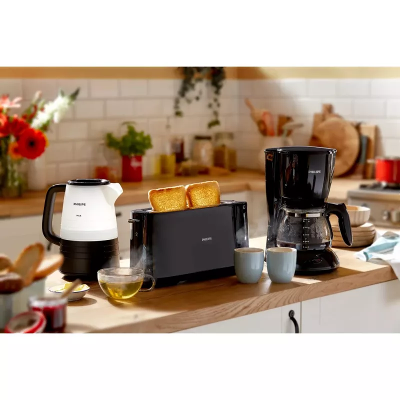 Philips Daily Collection HD2590/90 tostadora – ranura larga, negra