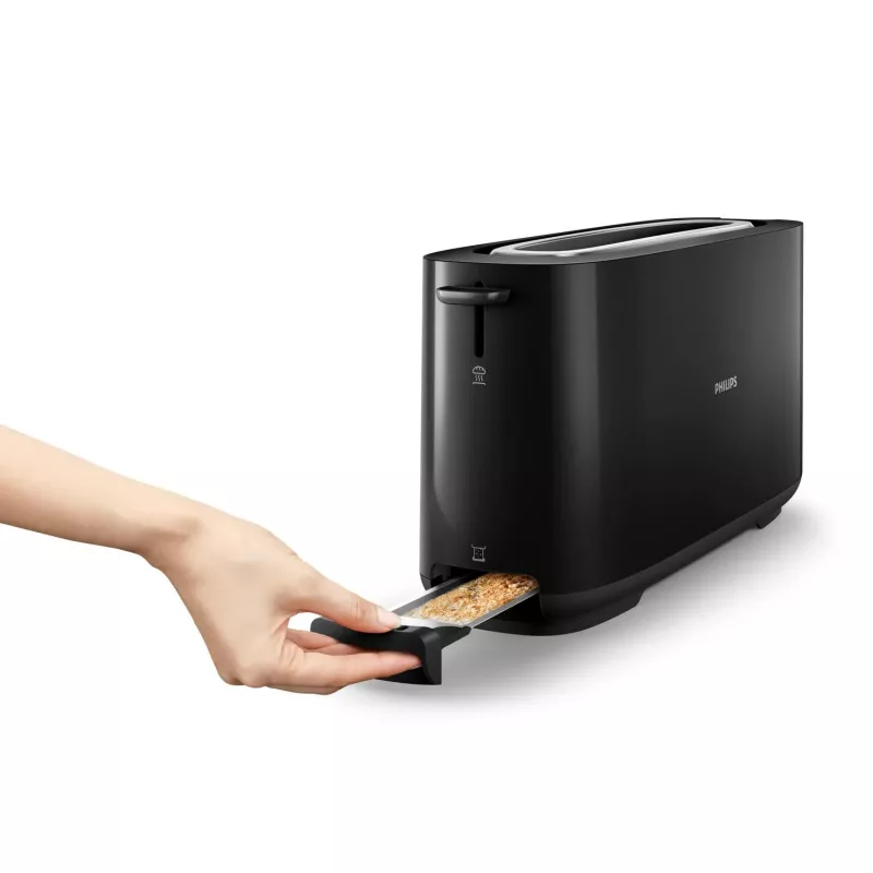Philips Daily Collection HD2590/90 tostadora – ranura larga, negra