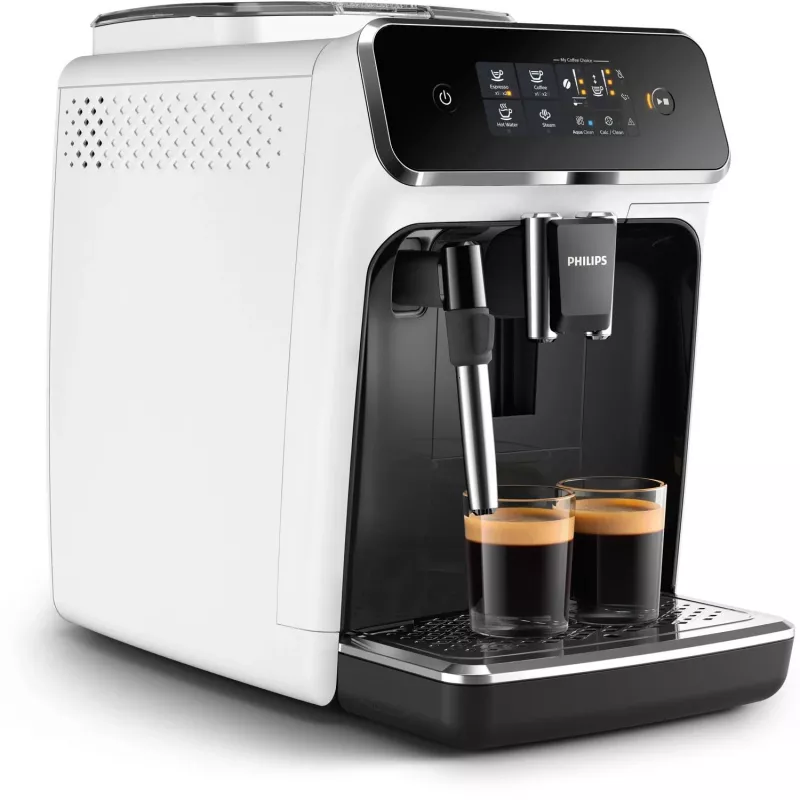 Cafetera expreso Philips Series 2200 EP2223/40 superautomática, 1,8 l depósito de agua, molinillo integrado, 2 salidas, 1500 W, negro