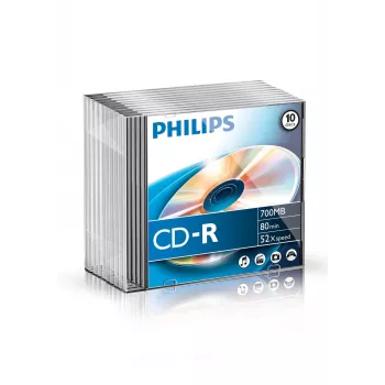Philips CD-R CR7D5NS10/00, 52x, CD-R, 700 MB, 10 uds.