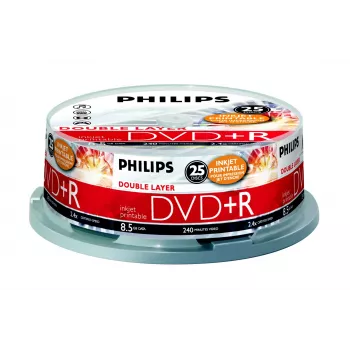Philips DVD+R DR8I2B25F/00, 25 uds., 8,5 GB