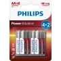 Pila desechable Philips Power alcalina LR6P6BP/10