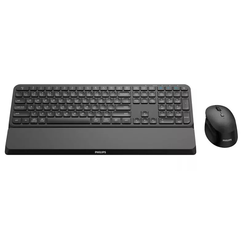 Teclado y ratón Philips Serie 6000 SPT6607B/31 universal RF inalámbrico + Bluetooth negro