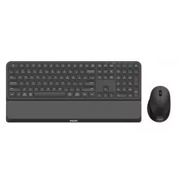 Teclado y ratón Philips Serie 6000 SPT6607B/31 universal RF inalámbrico + Bluetooth negro