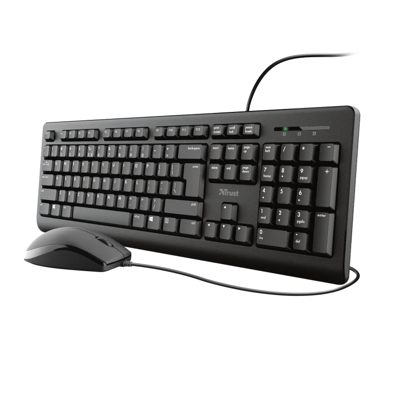 Teclado y ratón Trust Primo universal USB AZERTY belga negro