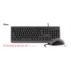 Teclado y ratón Trust Primo universal USB AZERTY belga negro