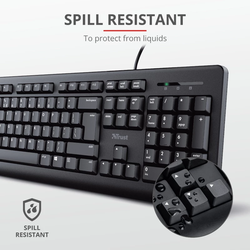 Teclado y ratón Trust Primo universal USB AZERTY belga negro