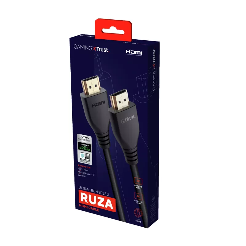 Cable HDMI Trust GXT 731 Ruza 1,8 m HDMI Type-A (estándar)