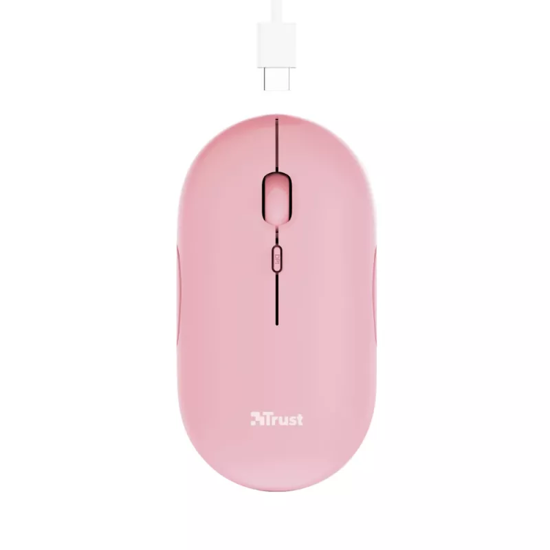 Ratón de oficina Trust Puck ambidiestro RF inalámbrico + Bluetooth óptico 1600 DPI