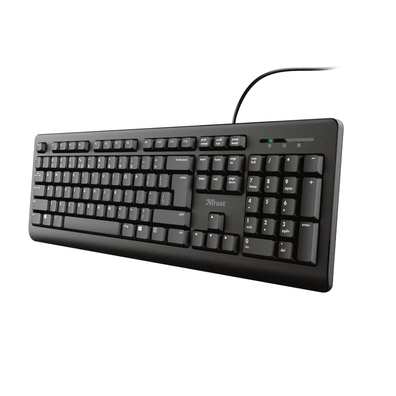 Teclado Trust Primo universal USB AZERTY belga negro