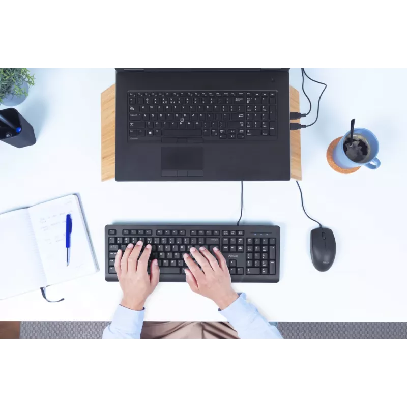 Teclado Trust Primo universal USB AZERTY belga negro