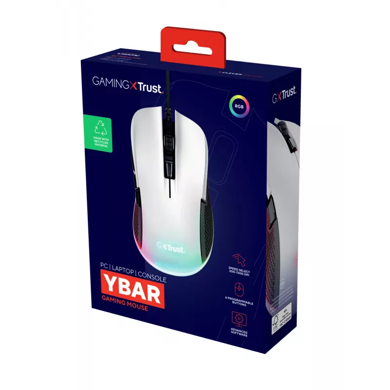Ratón gaming Trust GXT 922 Ybar para diestros USB Type-A óptico 7200 DPI