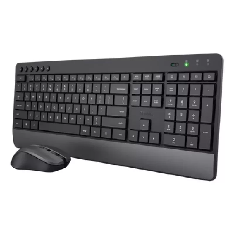 Conjunto de teclado y ratón Trust TKM-450 Comfort inalámbrico, tamaño completo (100%), inalámbrico, RF inalámbrico, QWERTY, negro, ratón incluido