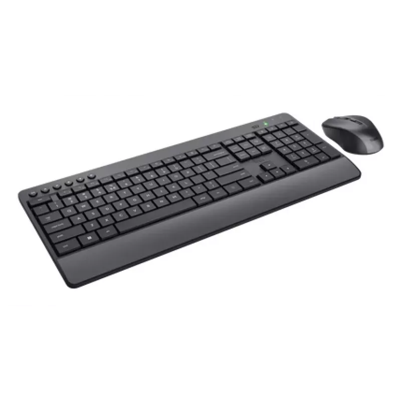 Conjunto de teclado y ratón Trust TKM-450 Comfort inalámbrico, tamaño completo (100%), inalámbrico, RF inalámbrico, QWERTY, negro, ratón incluido