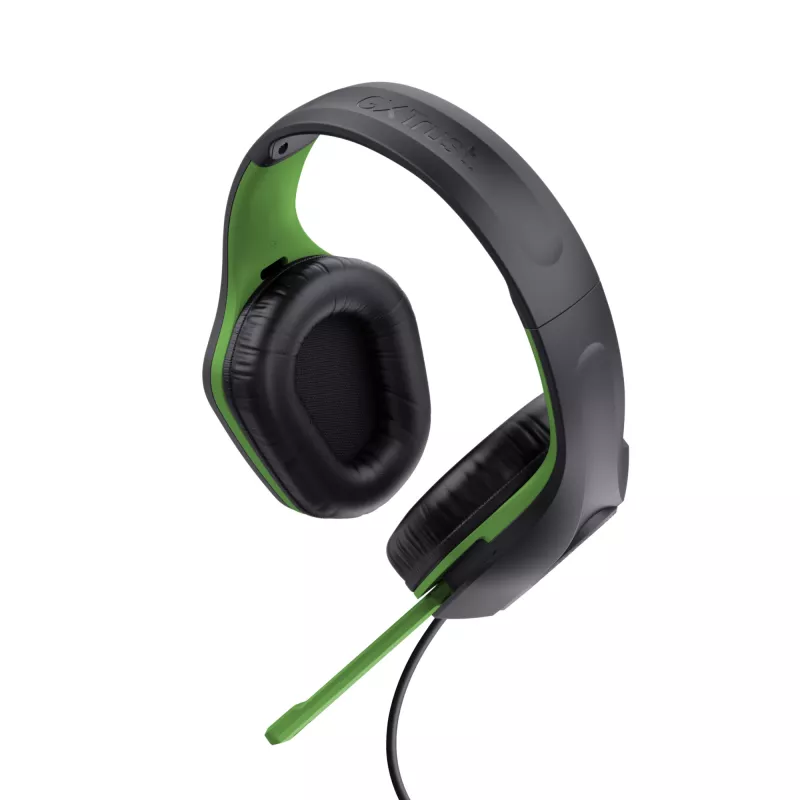 Auriculares con cable Trust GXT 415X ZIROX con diadema gaming negros, verdes