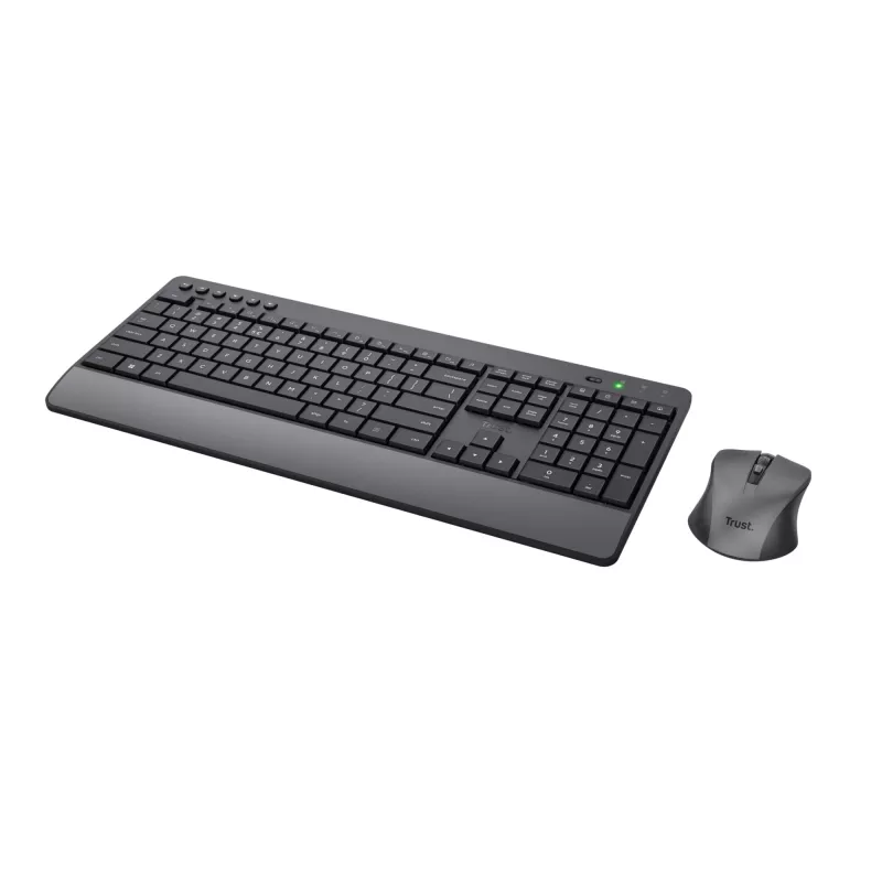 Teclado y ratón Trust Trezo de oficina RF inalámbrico AZERTY belga negro