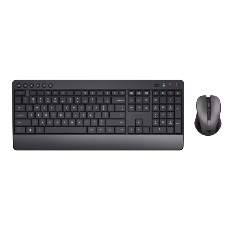 Teclado y ratón Trust Trezo de oficina RF inalámbrico AZERTY belga negro