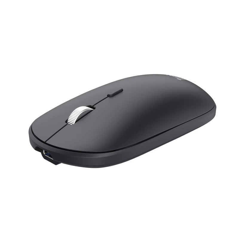 Teclado y ratón Trust Lyra de oficina RF inalámbrico + Bluetooth, AZERTY, belga, negro
