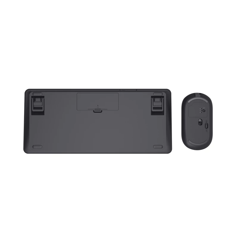 Teclado y ratón Trust Lyra de oficina RF inalámbrico + Bluetooth, AZERTY, belga, negro