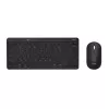 Teclado y ratón Trust Lyra de oficina RF inalámbrico + Bluetooth, AZERTY, belga, negro