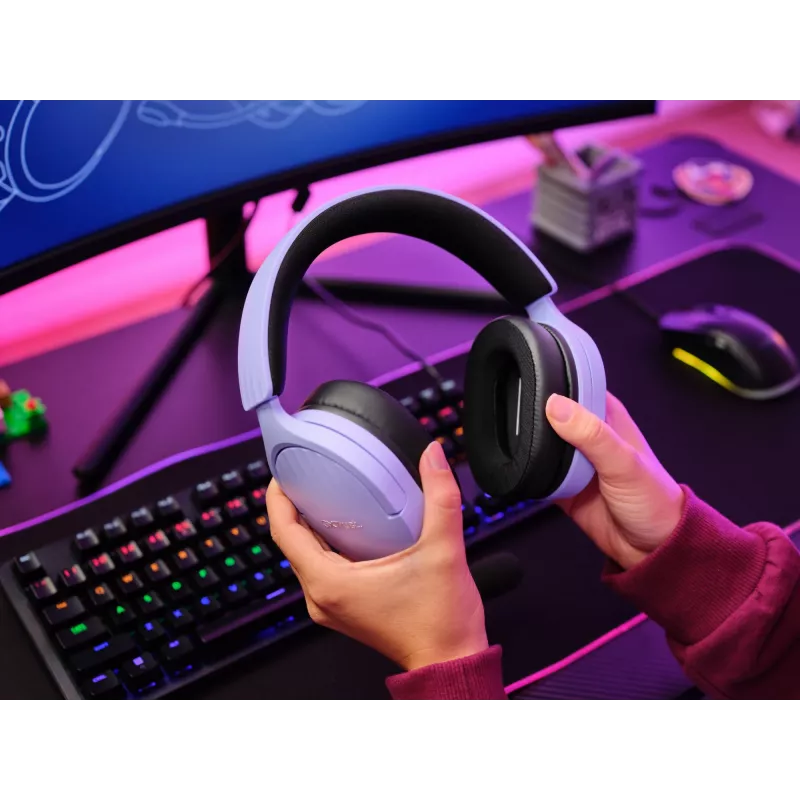 Trust GXT 489P FAYZO Auriculares con cable Diadema Gaming Negro, Lila