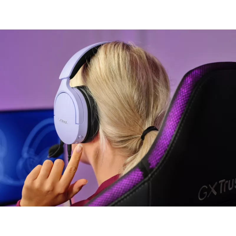 Trust GXT 489P FAYZO Auriculares con cable Diadema Gaming Negro, Lila