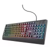 Trust GXT 792 Quadrox Teclado y ratón incluidos Gaming USB QWERTY Belga Negro