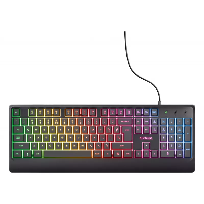 Trust GXT 792 Quadrox Teclado y ratón incluidos Gaming USB QWERTY Belga Negro