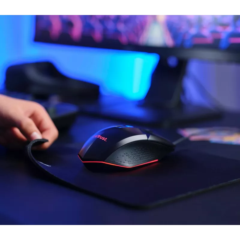 Trust GXT 792 Quadrox Teclado y ratón incluidos Gaming USB QWERTY Belga Negro