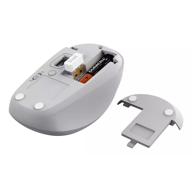 Trust Yvi+ Ratón Universal Ambidiestro RF Wireless + Bluetooth Óptico 1600 DPI
