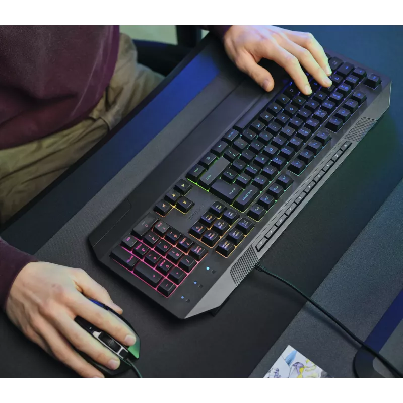 Trust GXT 836 Evocx Teclado Gaming USB AZERTY Belga Negro